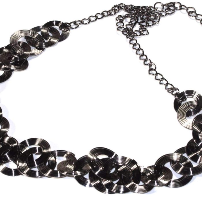 Multi Function Hematite Tone Ring Chain